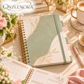 QYZLENORA™ StillForm Undated Daily Planner | 12-Month Productivity Planner with Monthly, Priority & Notes Pages