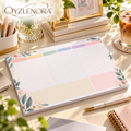 QYZLENORA™ LumaDesk Weekly Desk Planner Pad | 52-Sheet Tear-Off Weekly Schedule, To-Do List & Notes Organizer