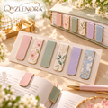 QYZLENORA™ QuietPage Magnetic Bookmarks | 6-Pack Slim Page Markers for Books, Journals, Planners & Study Notes