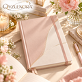 QYZLENORA™ HaloBound Hardcover Journal | Premium Lined Notebook, Lay-Flat Writing Journal, 192 Pages