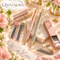 QYZLENORA™ Orbit Mechanical Pencil Studio Set | 0.5 mm & 0.7 mm Metal Drafting Pencils with HB Lead Refills